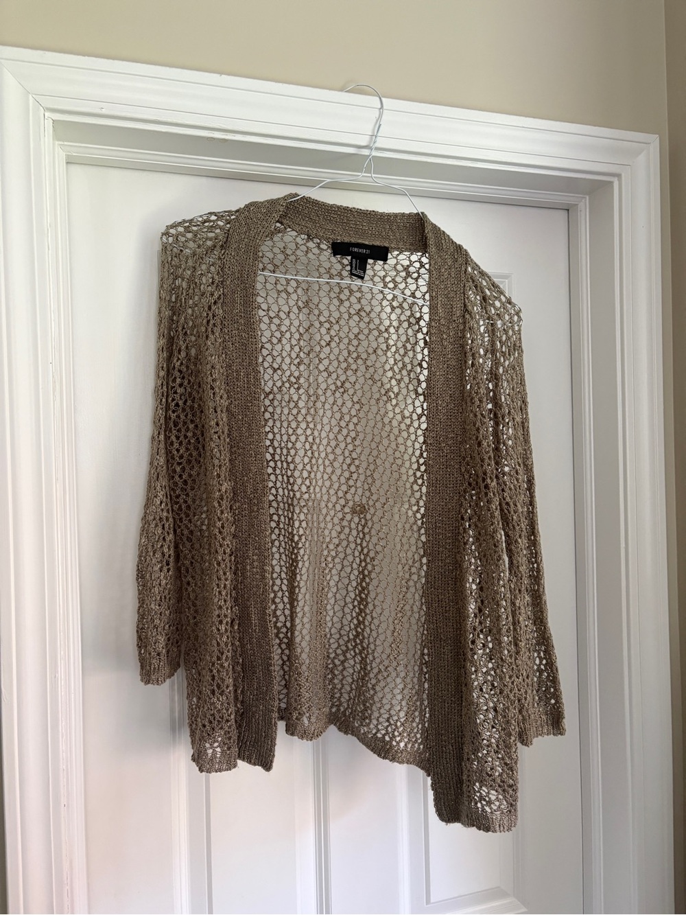 Forever 21 Open Knit Cardigan Sweater Women’s Small Lightweight Sweater